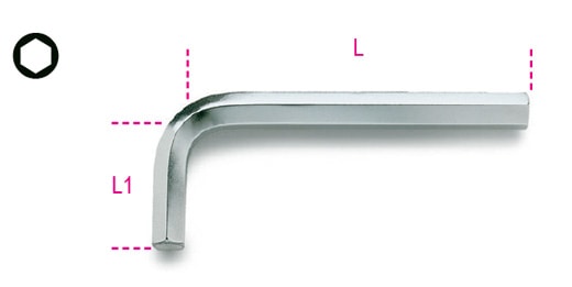 Insexnyckel 0.9-36 mm, hög precision kromad, BETA Tools (Storlek (mm) : 3)