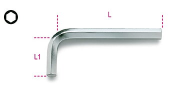 Insexnyckel 0.9-36 mm, hög precision kromad, BETA Tools (Storlek (mm) : 4)