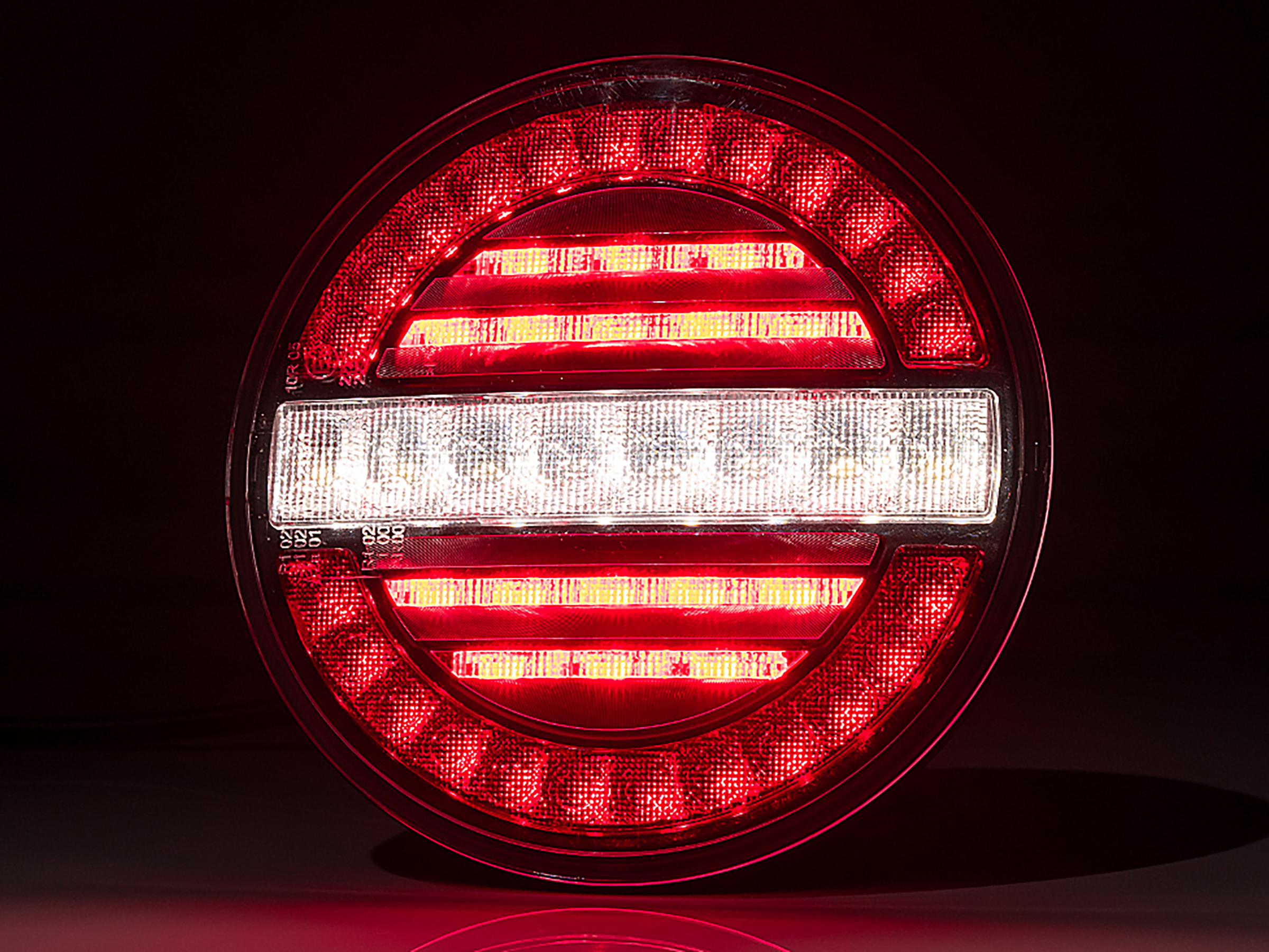 BriodLights Bakljus rund universal LED 3 funkt. backljus - 5