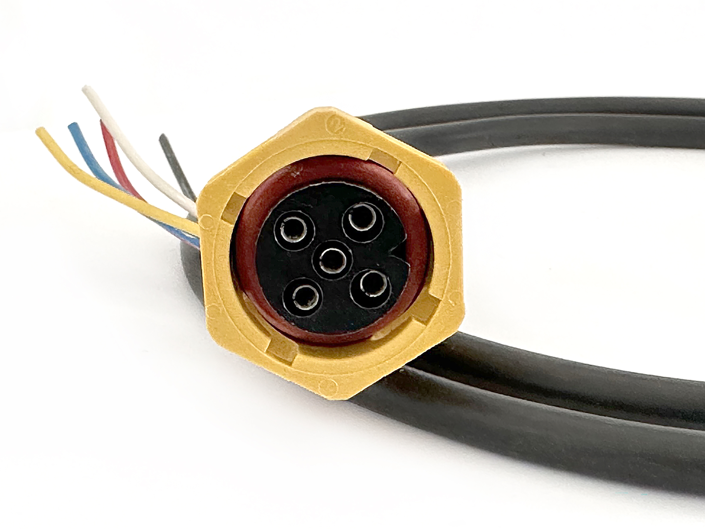 BriodLights Bajonett koppling 5-PIN med 1 m kabel, Gul - 2
