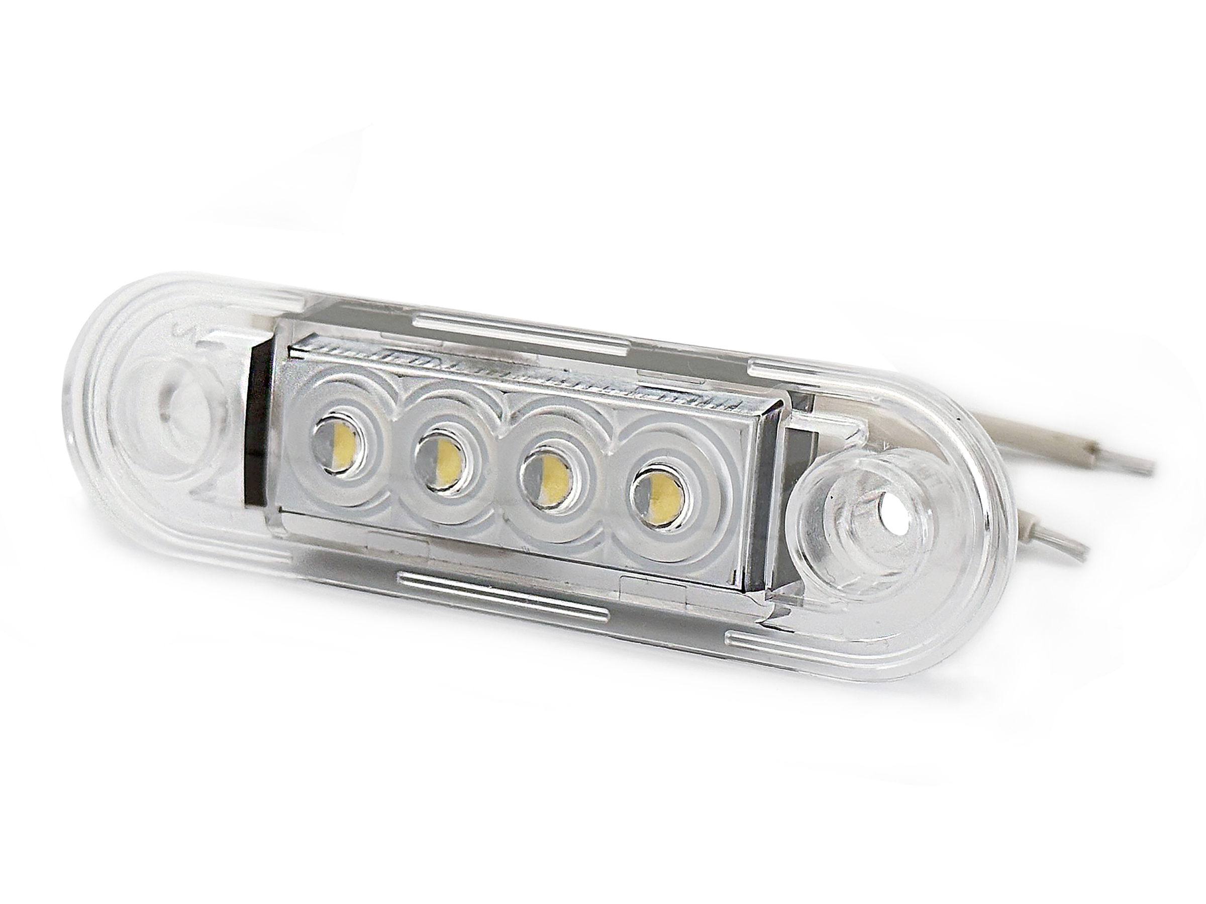 BriodLights Positionslampa m Gummiskydd, vit  84 mm - 2