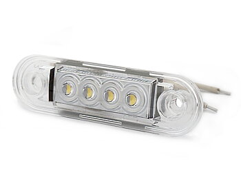 BriodLights Positionslampa m Gummiskydd, vit  84 mm