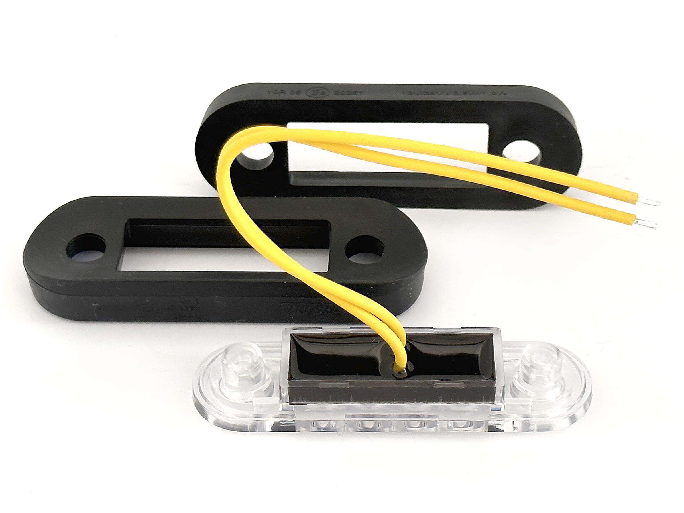 BriodLights Positionslampa m Gummiskydd, gul  84 mm - 2