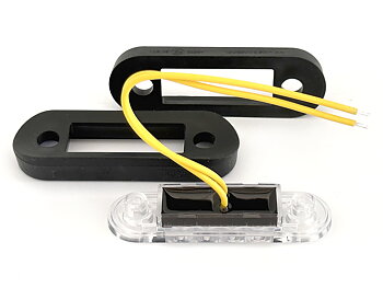 BriodLights Positionslampa m Gummiskydd, gul  84 mm