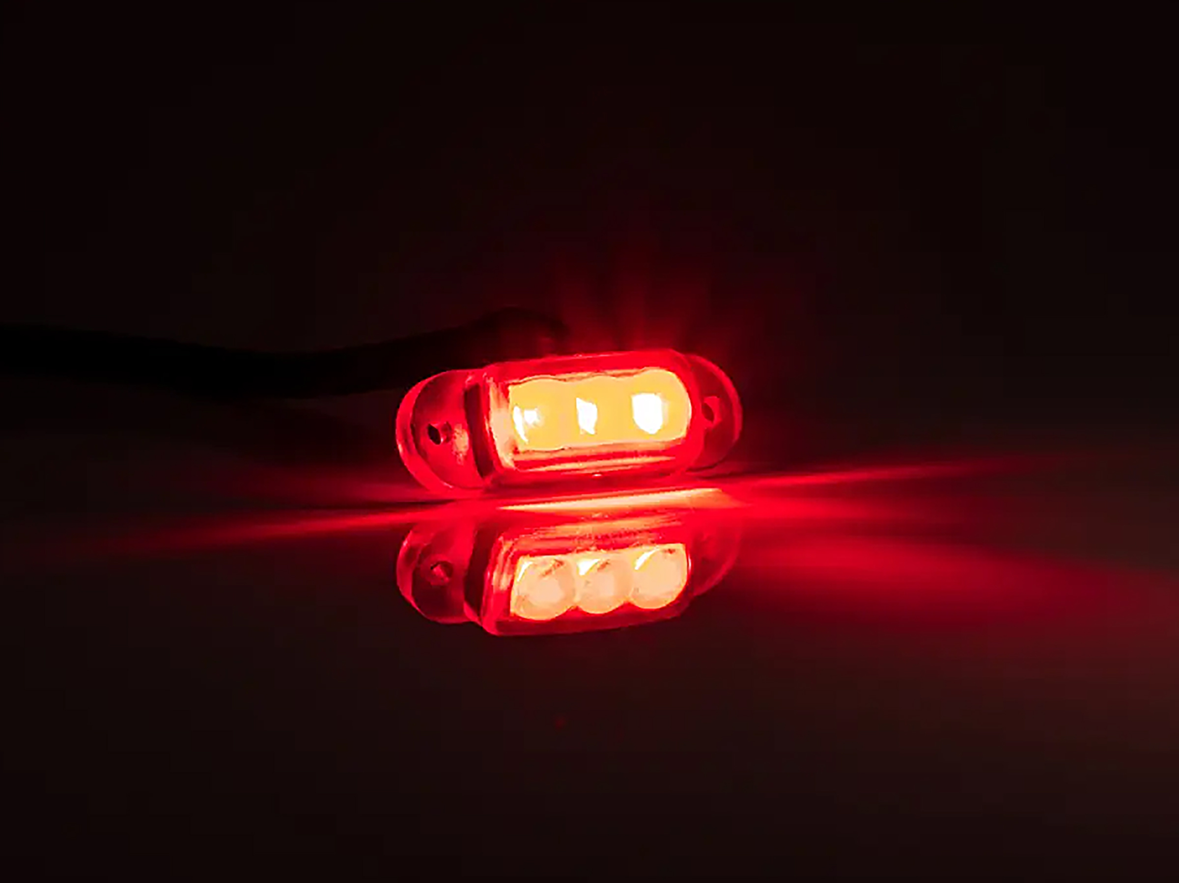 BriodLights Liten pos lampa led 12V, röd, m QS150 kontakt - 4