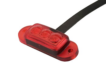 BriodLights Liten pos lampa led 12V, röd, m QS150 kontakt