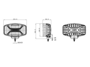 OZZ LED Oval Svart – 24 st