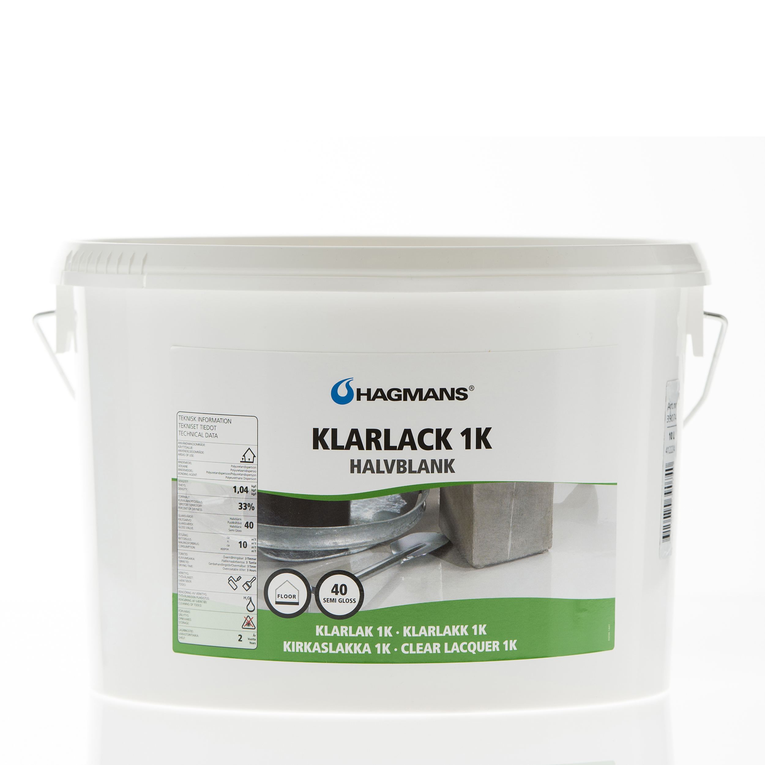 Hagmans Klarlack 1K 40 10 L - 2