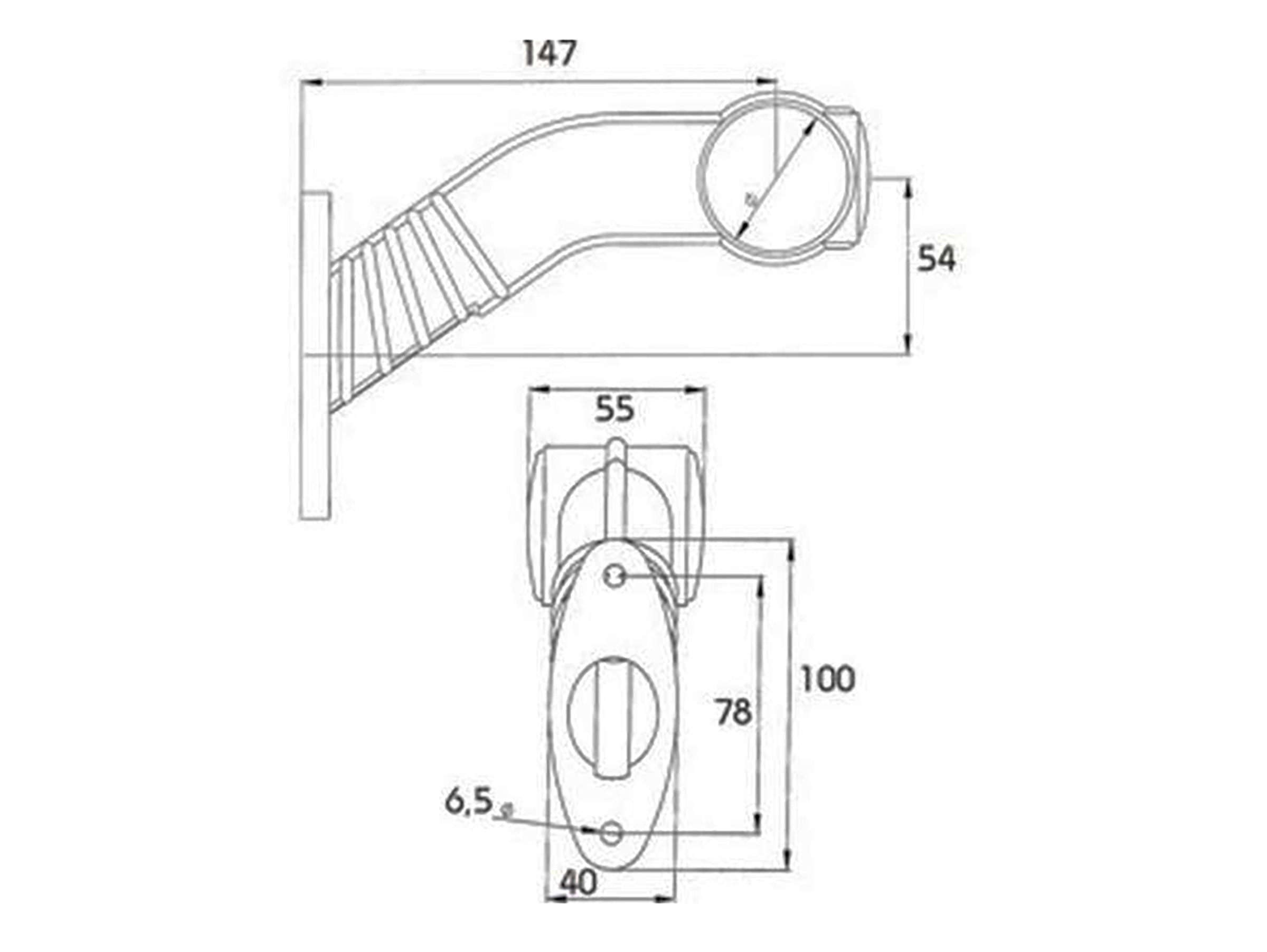 Positionslampa LED Superpoint III 12/24V 147mm - 2