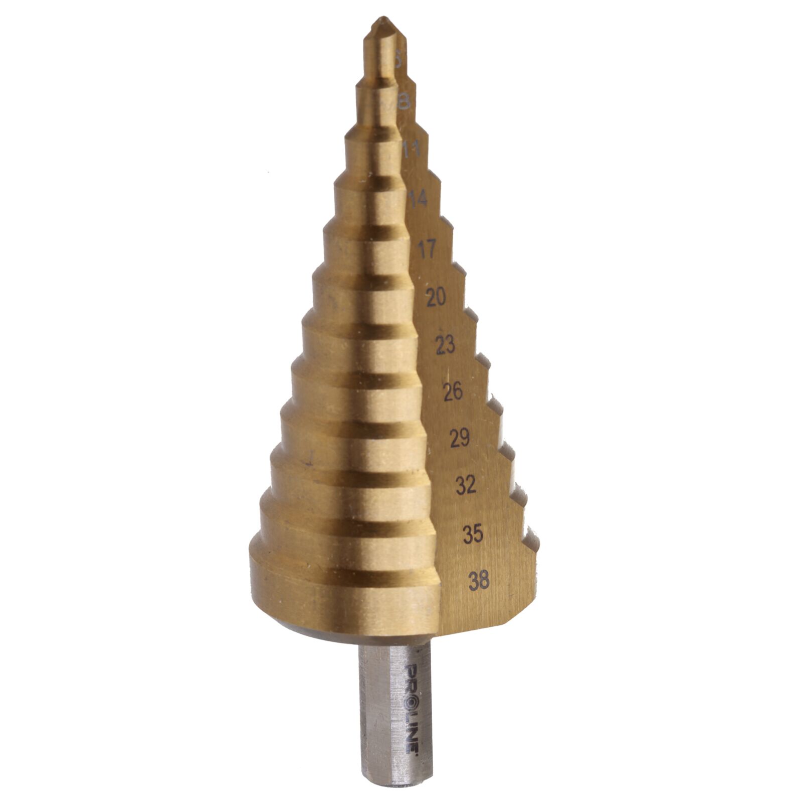 PROLINE TOOLS Spiralstegsbor HSS TIN 6, 0-38 mm, Proline