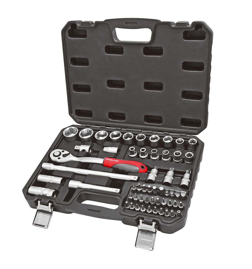 PROLINE TOOLS Hylsnyckelsats 56 delar 1/28-32 mm, Proline