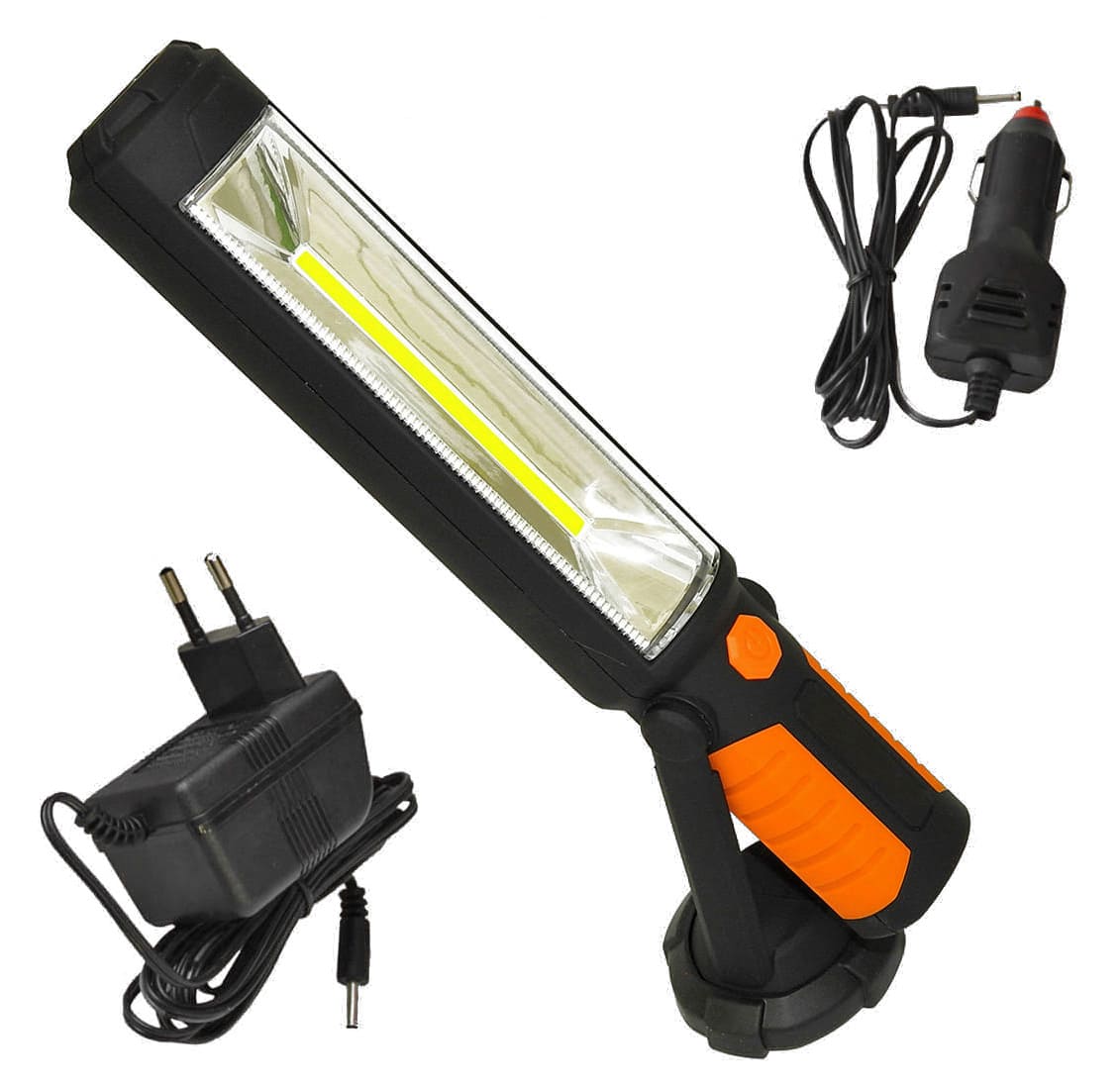 RICHMANN EXCLUSIVE Starkt arbetslampa COB LED 450LM + 25LM varningsblink, laddbar, magnet och krok, USB - 12