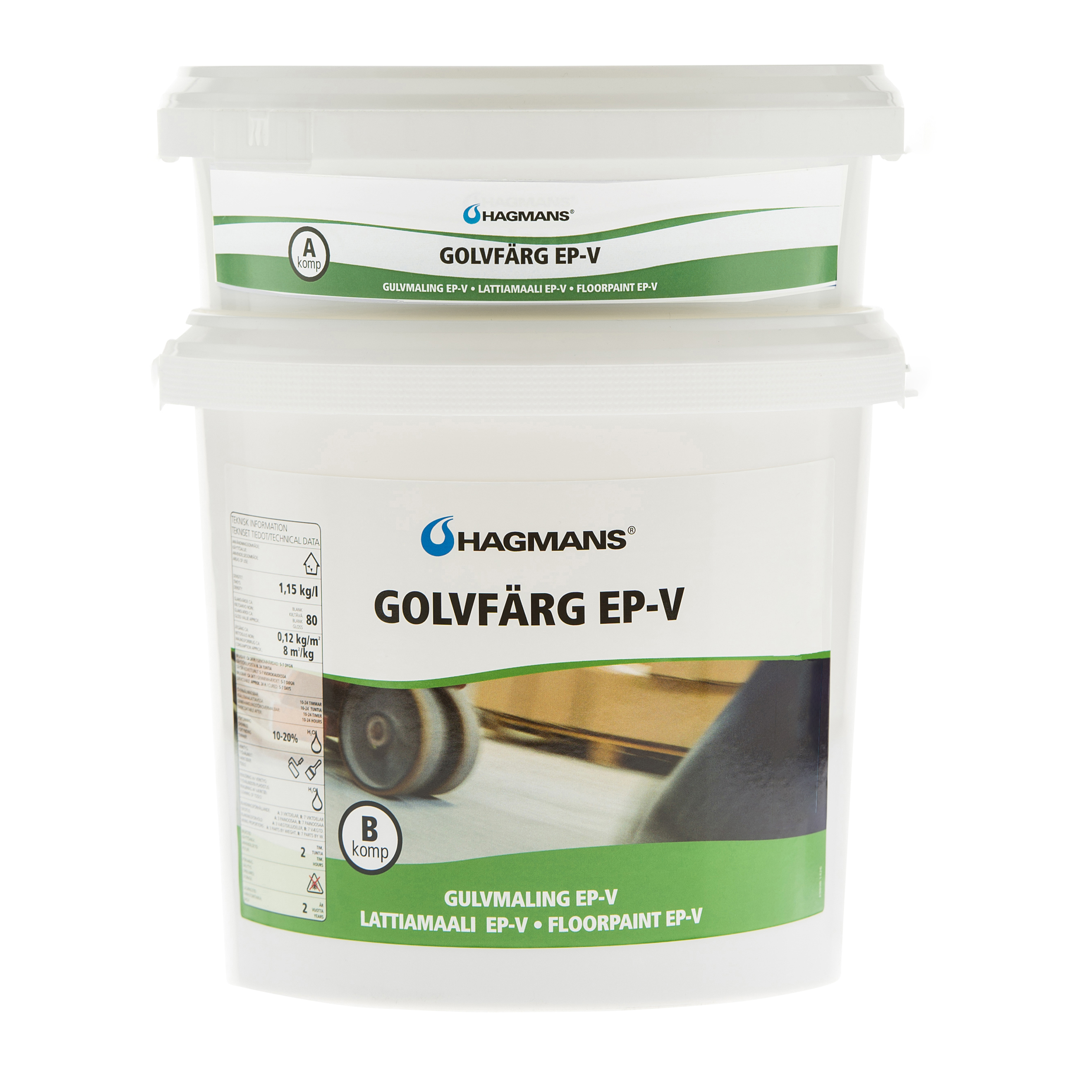 Hagmans Golvfärg EP-V Bas-A 4 KG - 2