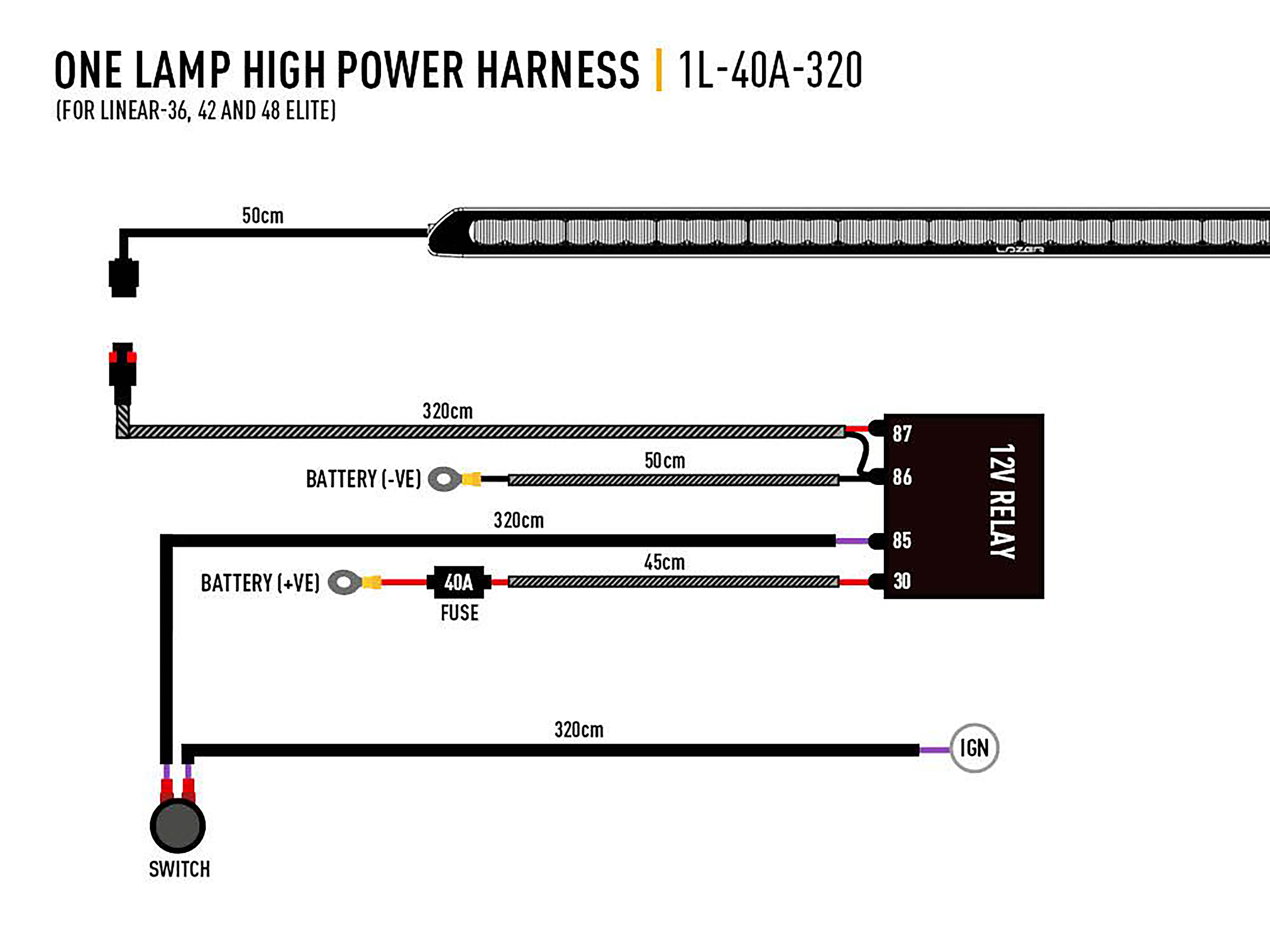Lazer Linear 42 Elite LED extraljusramp 45" (1132 mm) *anska - 5
