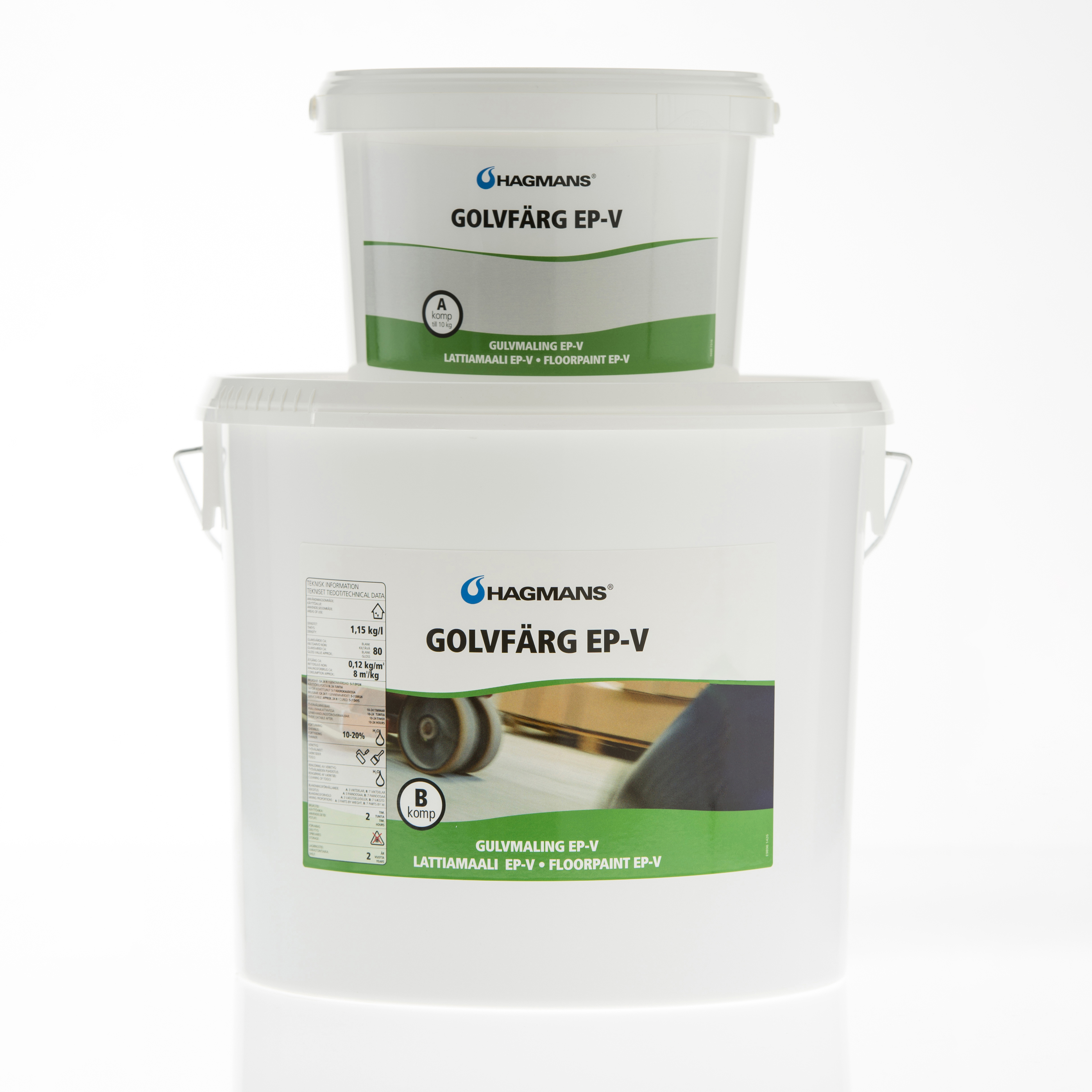 Hagmans Golvfärg EP-V Bas-C 10 KG - 2