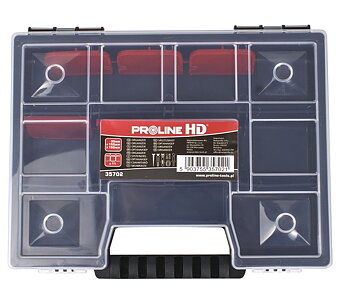 PROLINE TOOLS HD Förvaringsbox Organiser med Handtag 11 Fack 3.5 x 15.5 x 19.5 cm, PROLINE HD
