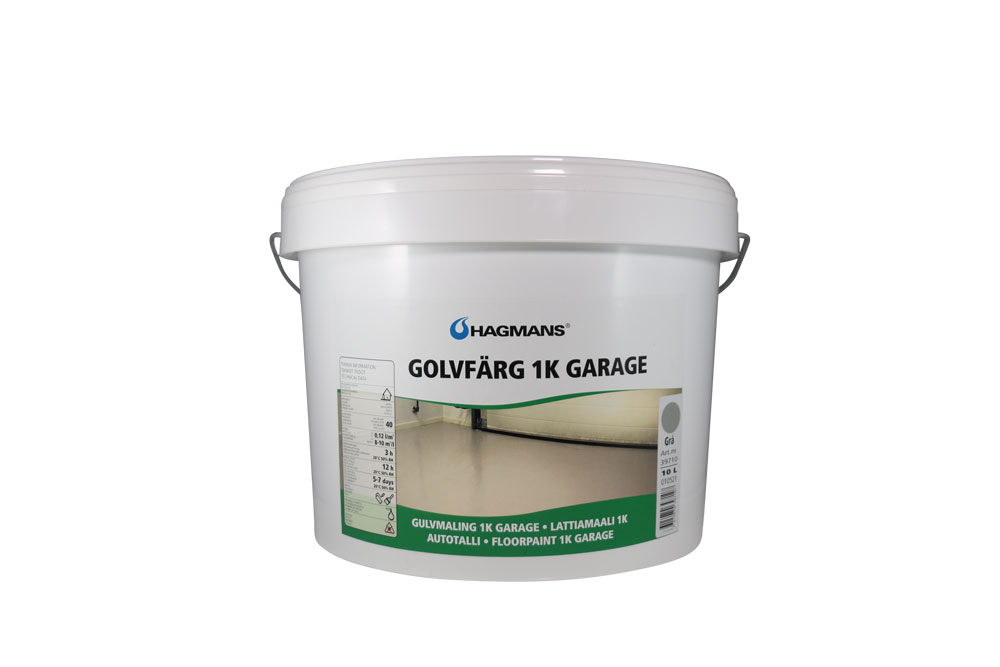 Hagmans Golvfärg 1K Garage Grå 10 L