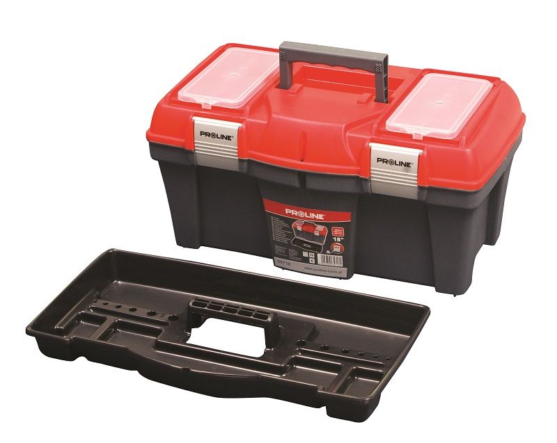 PROLINE TOOLS Verktygslåda 18458 x 257 x 227 mm, Aluminiumlås, Proline