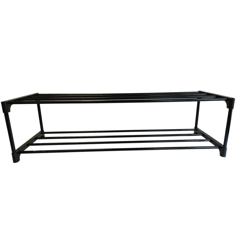 Beast Skohylla 2-plan 75 x 28 x 21 cm, metall och plast, svart