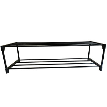 Beast Skohylla 2-plan 75 x 28 x 21 cm, metall och plast, svart