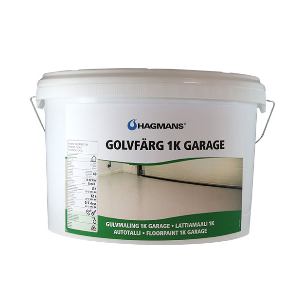 Hagmans Golvfärg 1K Garage Ljusgrå 10 L