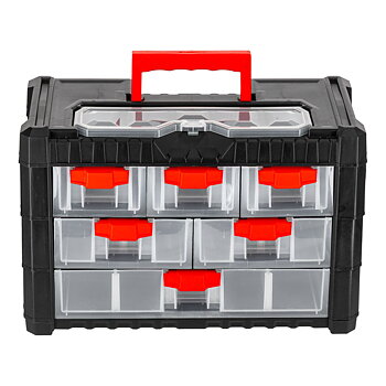 PROLINE TOOLS HD Förvaringsbox Organiser med Handtag 13 Fack 26 x 20 x 40 cm, PROLINE HD