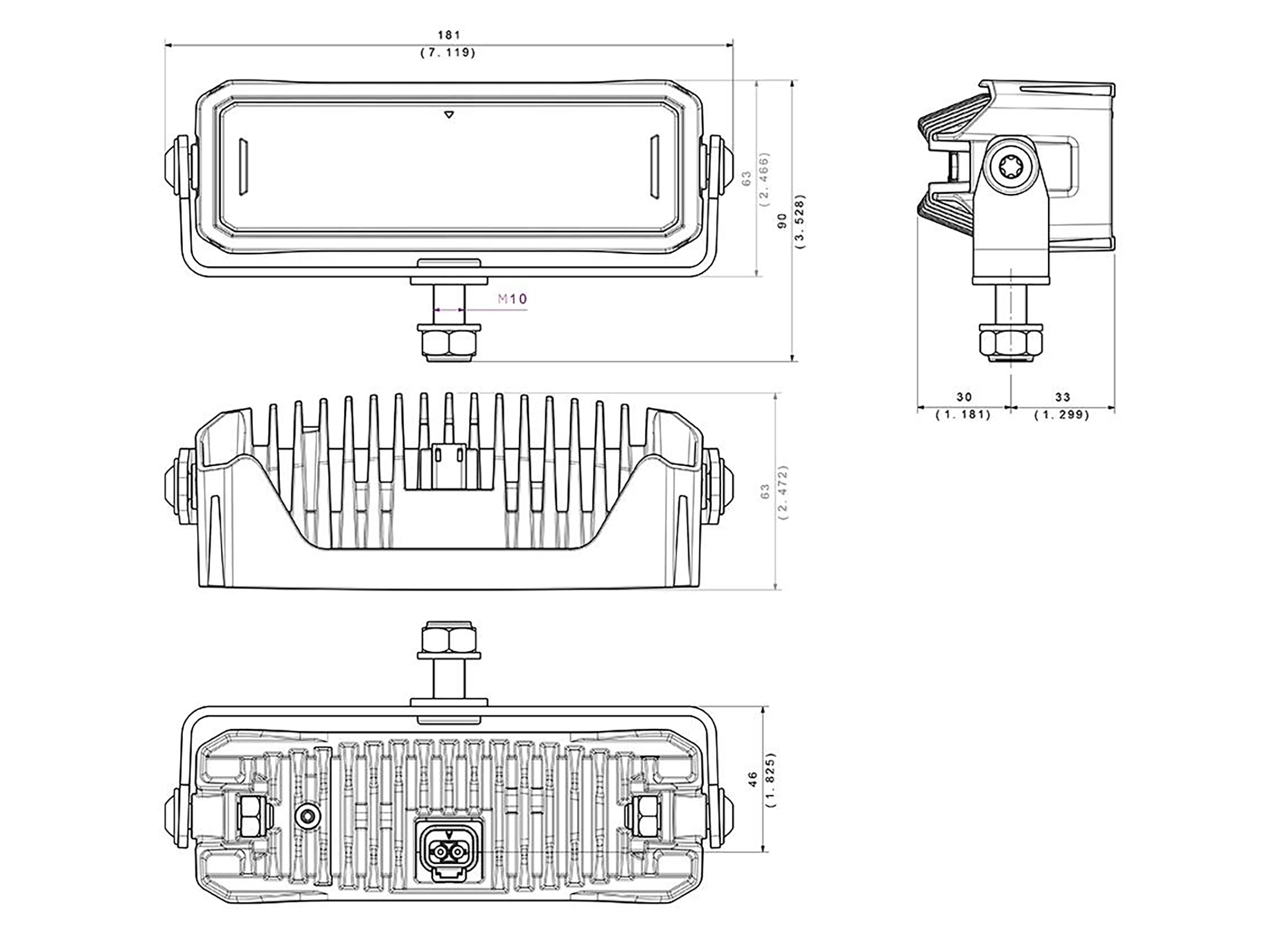 Arbetslampa ABL QLA LED 2000 lumen - 3