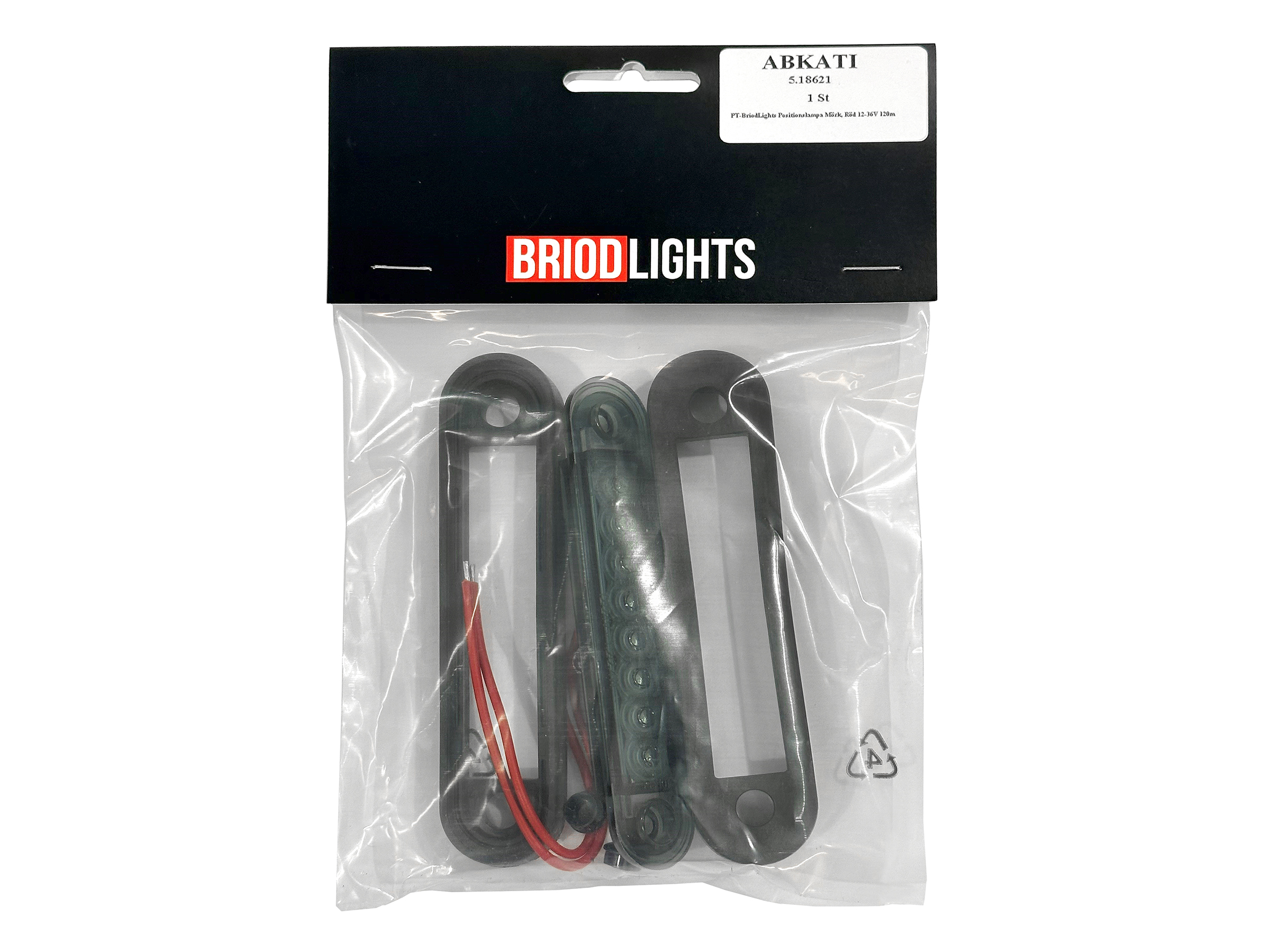 PT-BriodLights Positionslampa Mörk, Röd 12-36V 120mm f butik – 10 st