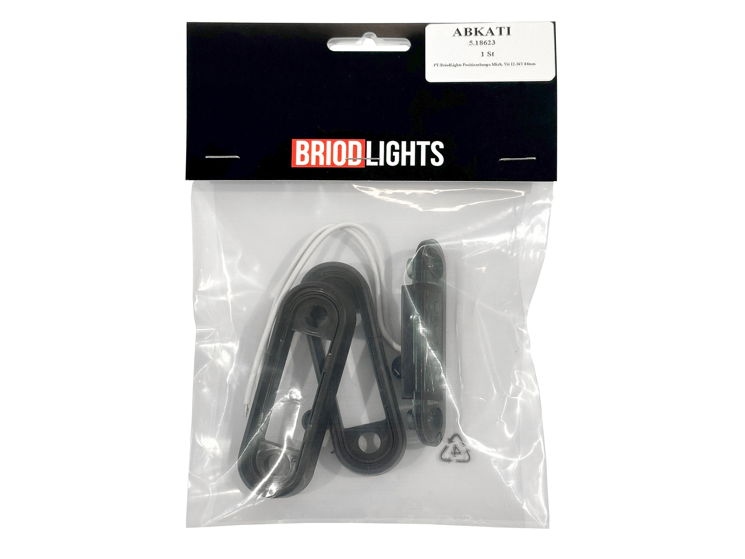PT-BriodLights Positionslampa Mörk, Vit 12-36V 84 mm f butik