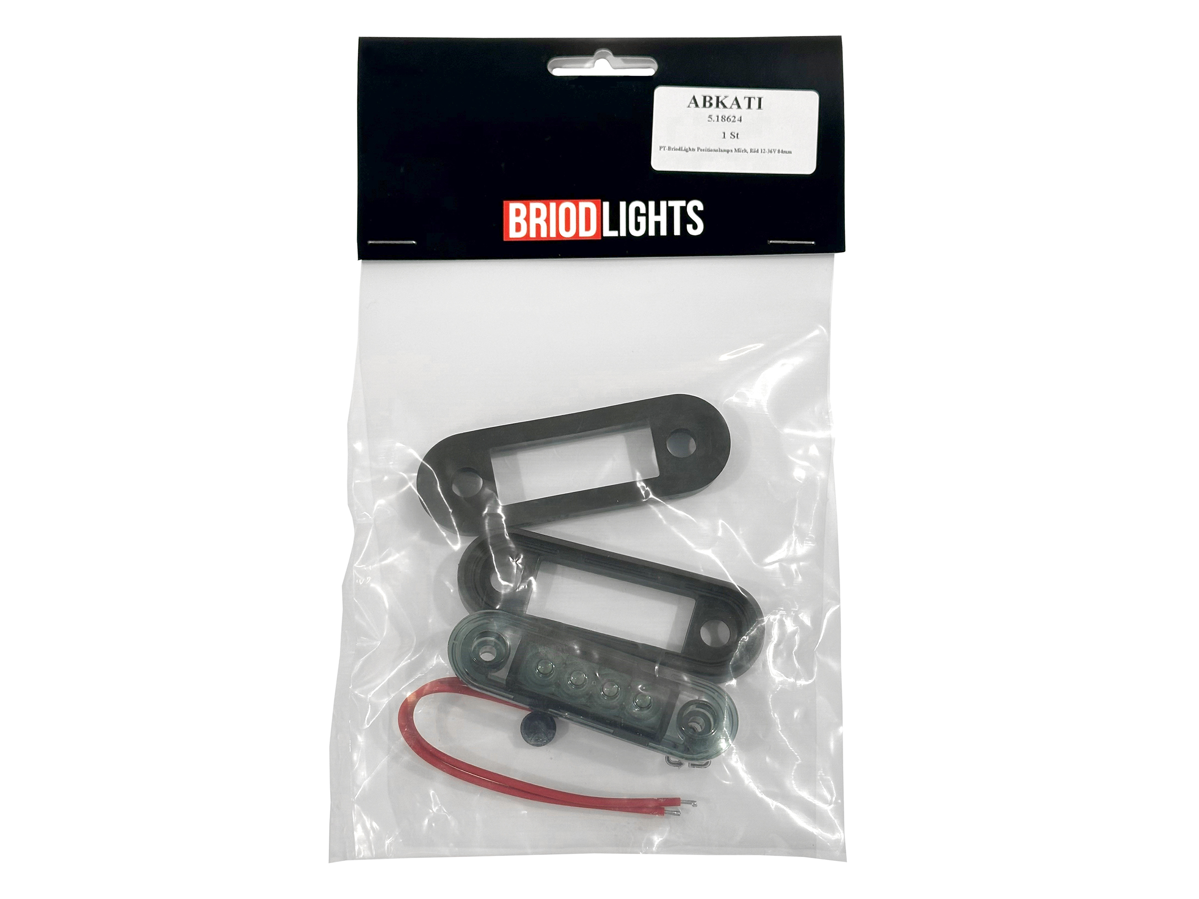 PT-BriodLights Positionslampa Mörk, Röd 12-36V 84 mm f butik