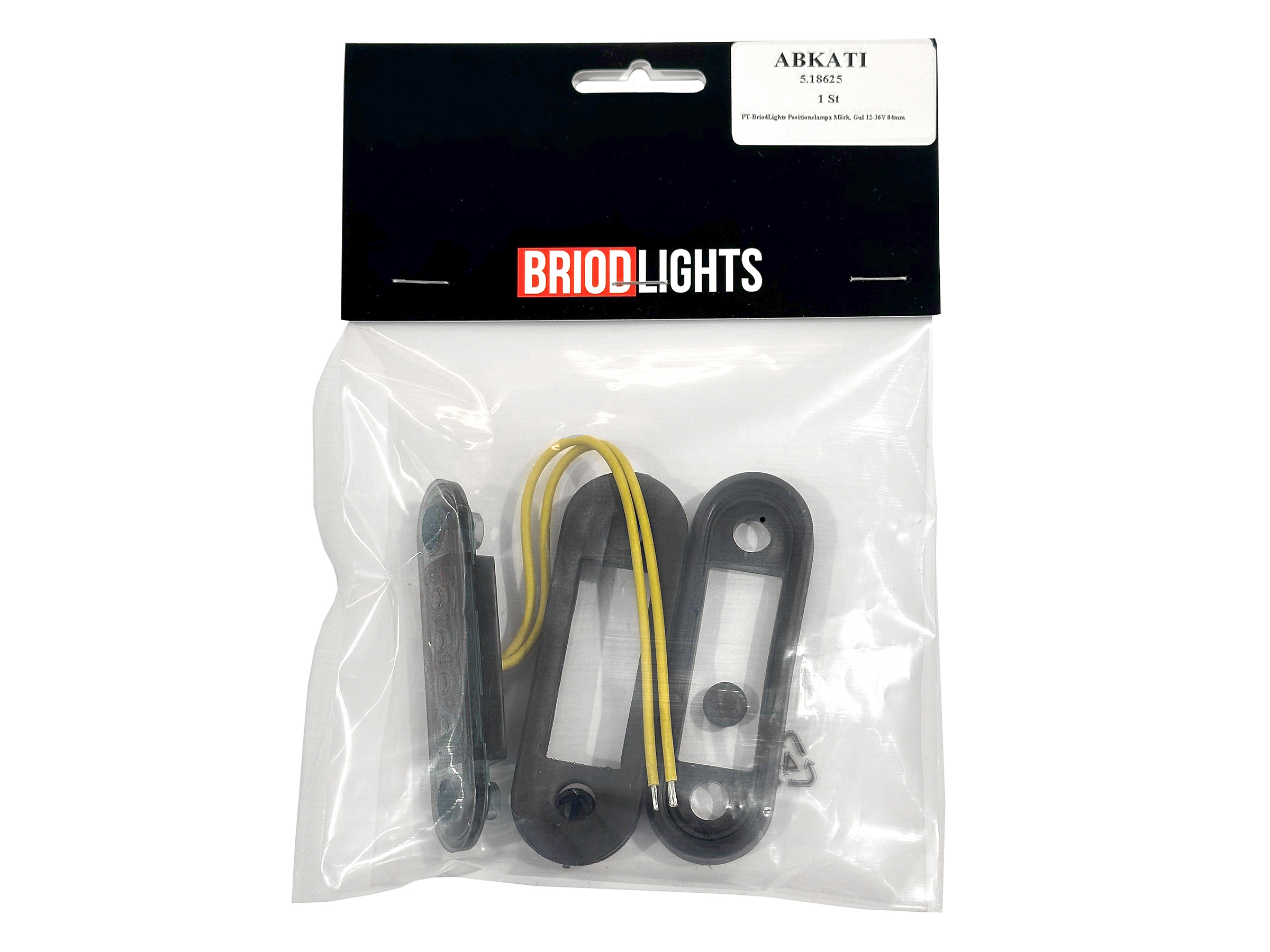 PT-BriodLights Positionslampa Mörk, Gul 12-36V 84 mm f butik