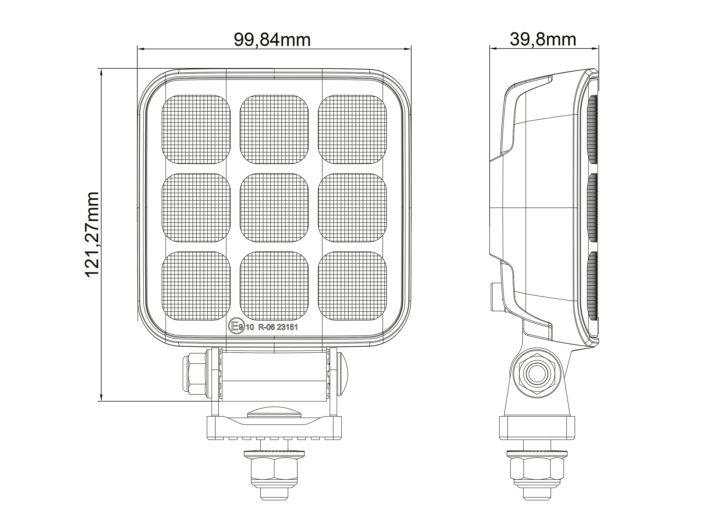 BriodLights Enrich Svart Arbetslampa bred 4200 lm 40w - 4