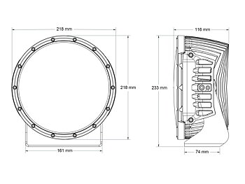 LED Rigid 9" Extraljus pod Drive RGBW