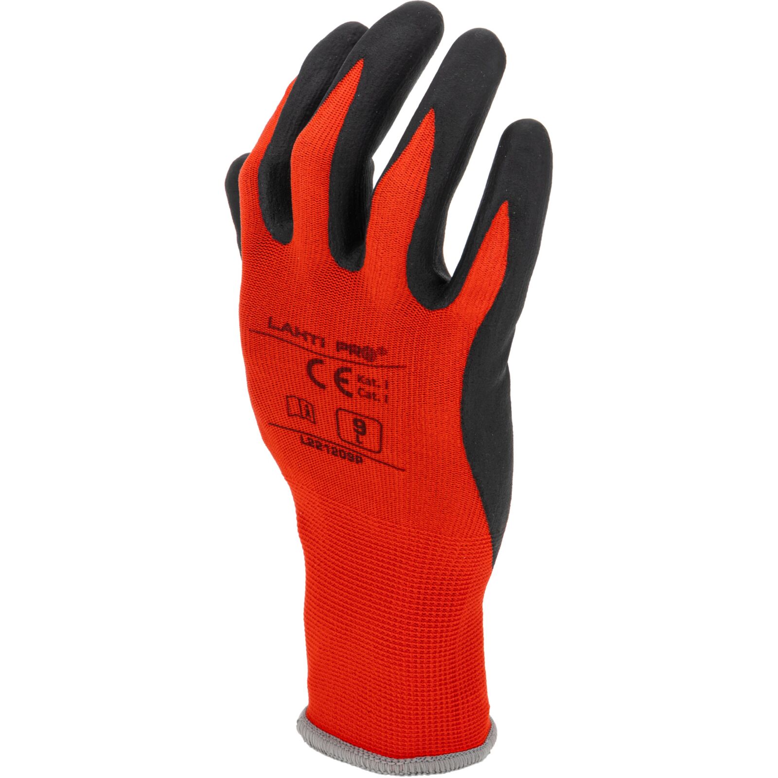 LahtiPro Nitrilhandskar, arbetshandskar svart-röda, CE, LAHTI (Handskestorlek : 10 [XL] Handlängd 20,4cm Omkrets 25,4cm) - 5
