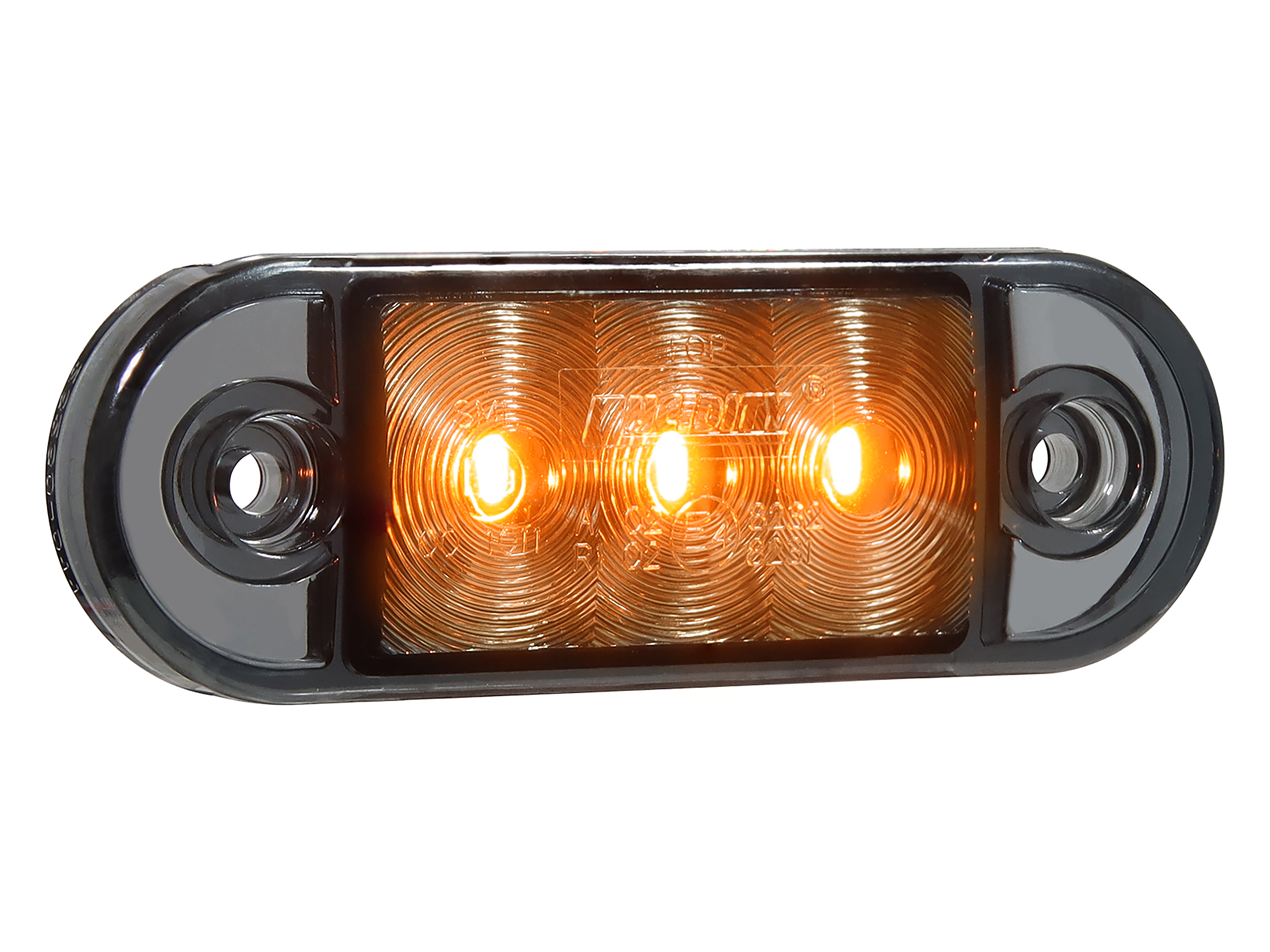 Positionsljus Rökfärgat glas Orange 2,5 m kabel - 2