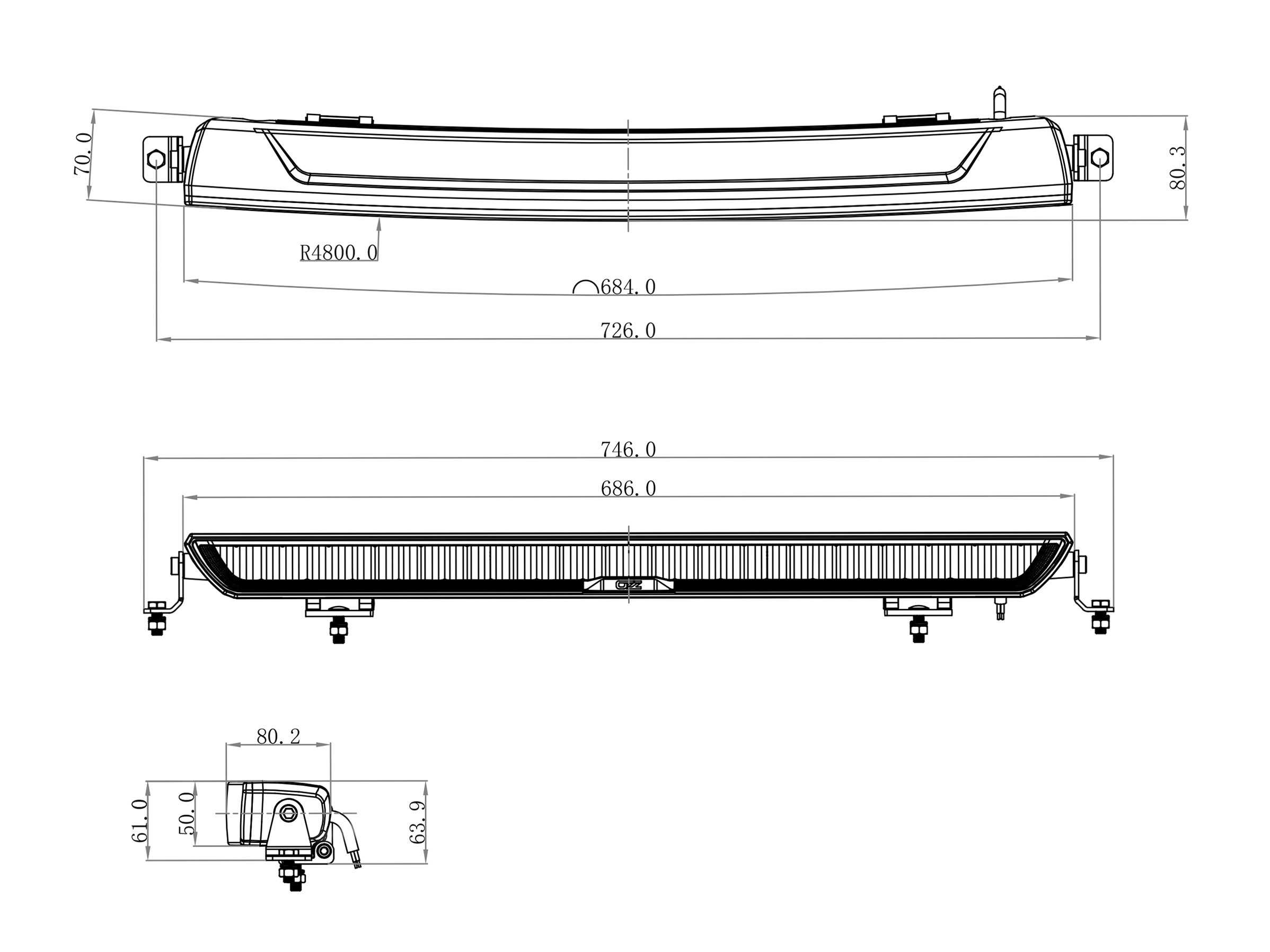 OZZ XB1 P27" ledramp med posljus och dynamisk reflektor vit - 4