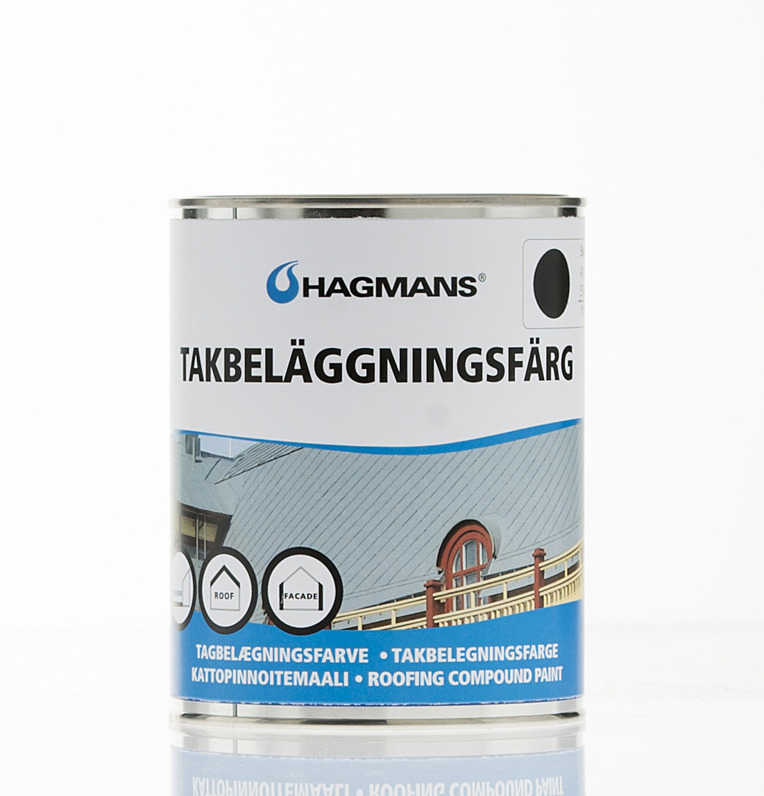 Hagmans Takbeläggningsfärg Svart 1 KG