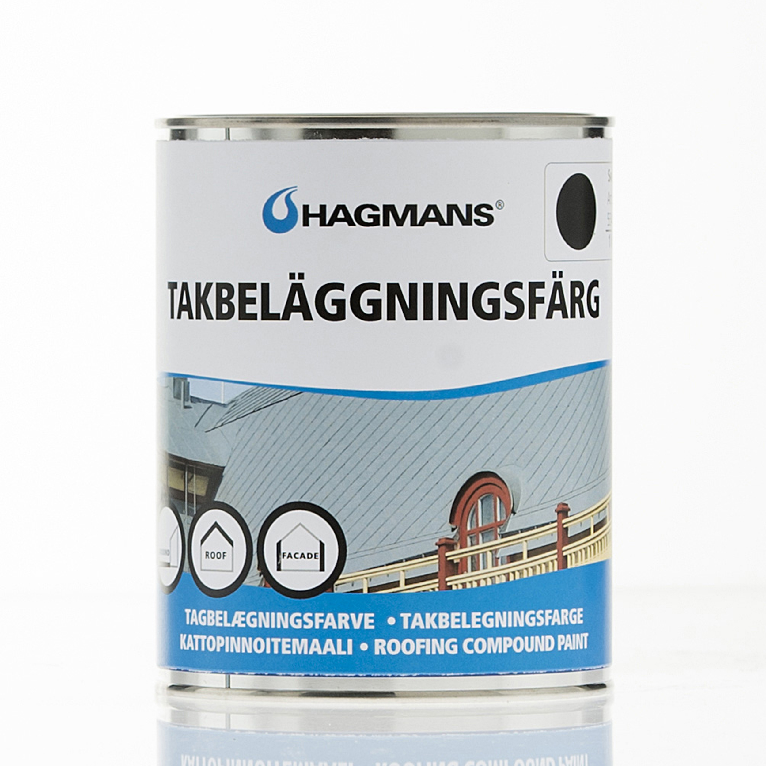 Hagmans Takbeläggningsfärg Svart 1 KG - 2