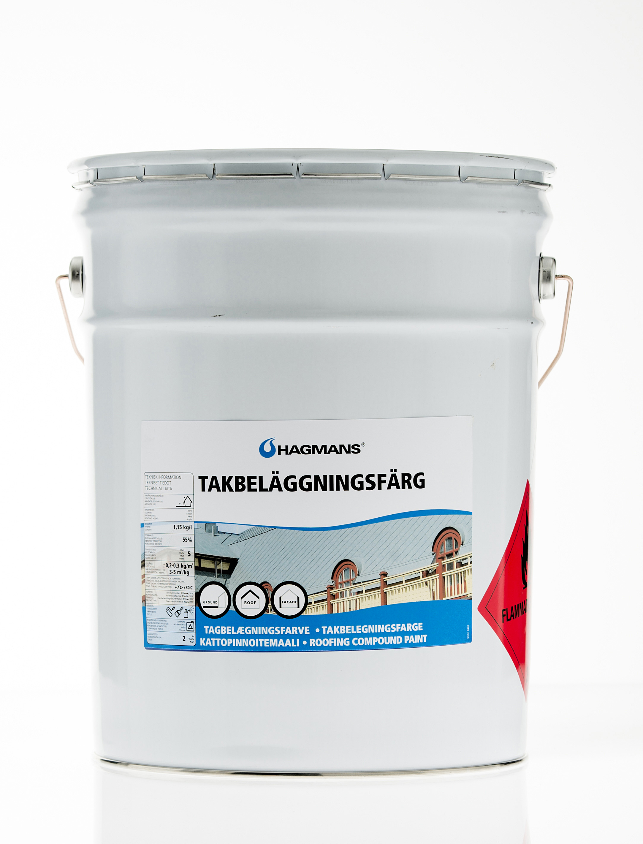 Hagmans Takbeläggningsfärg Svart 20 KG