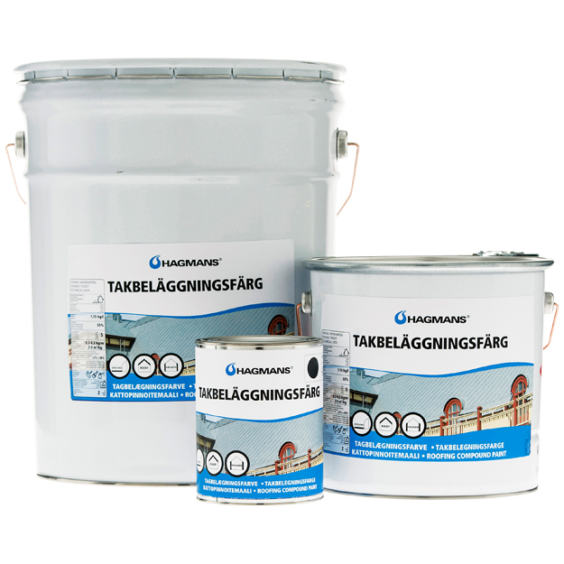 Hagmans Takbeläggningsfärg Tegelröd 4 KG