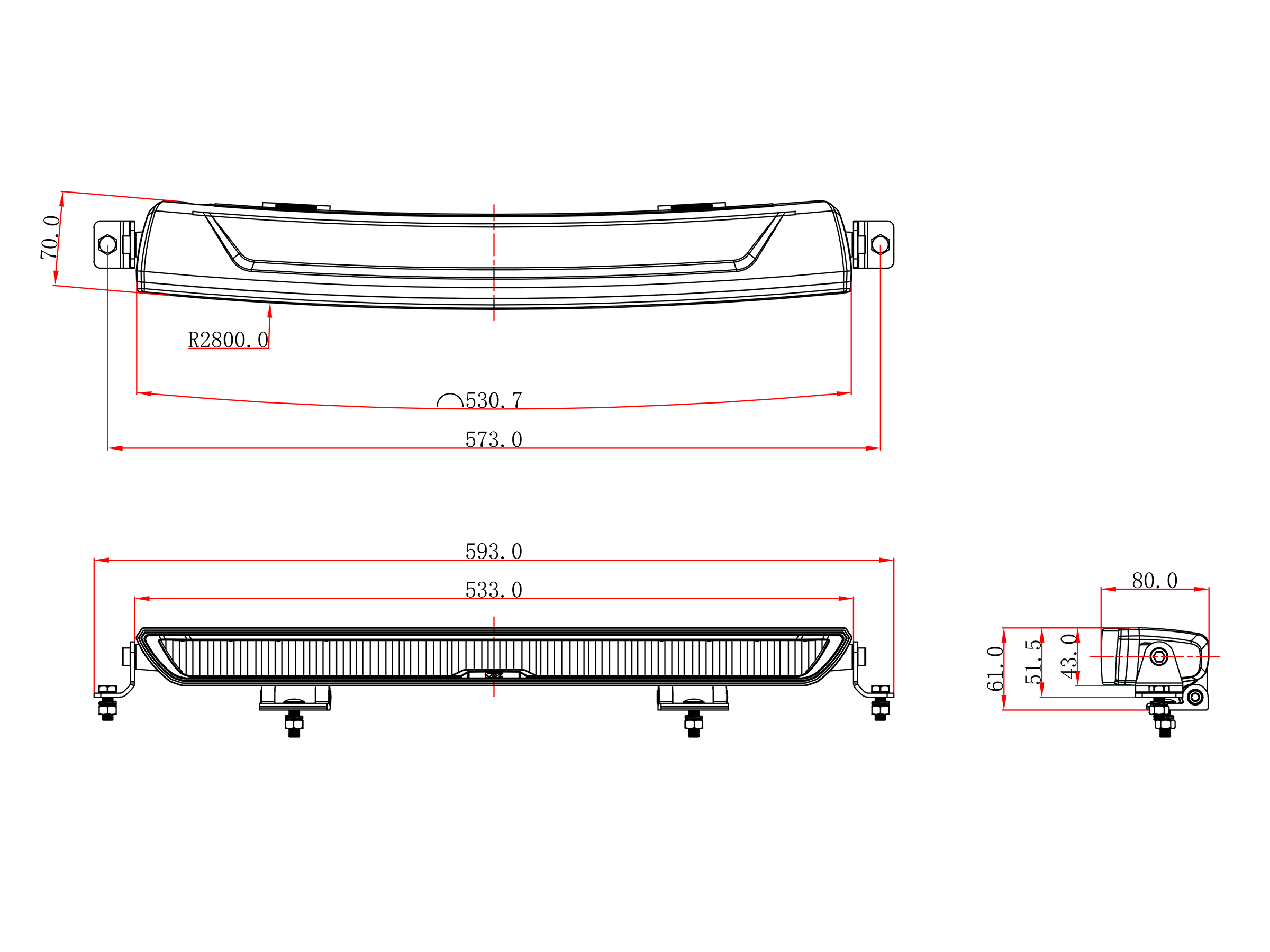OZZ XB1 20" White utan pos med dynamisk reflektor 533 mm - 4