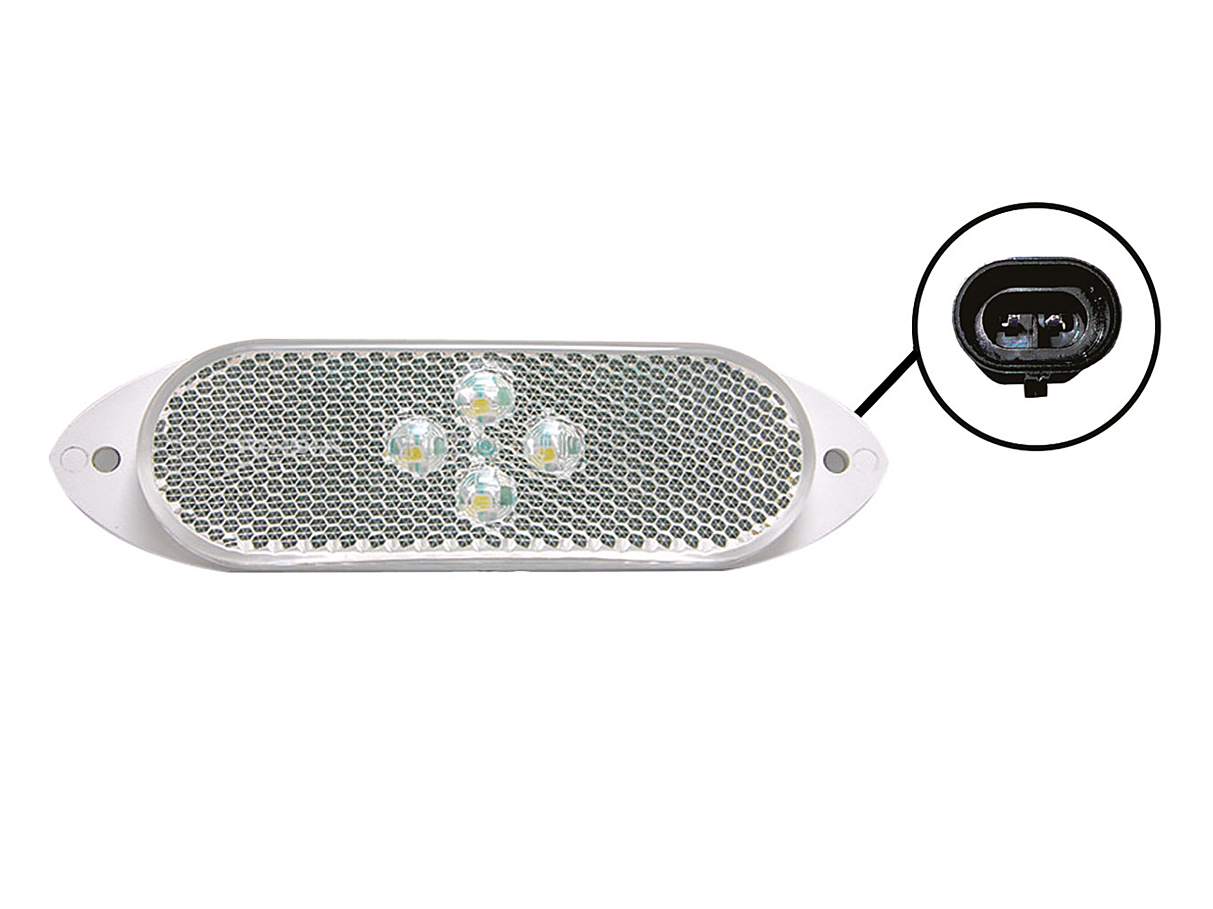 Positionslampa vit LED 24 V med Superseal kontakt - 2