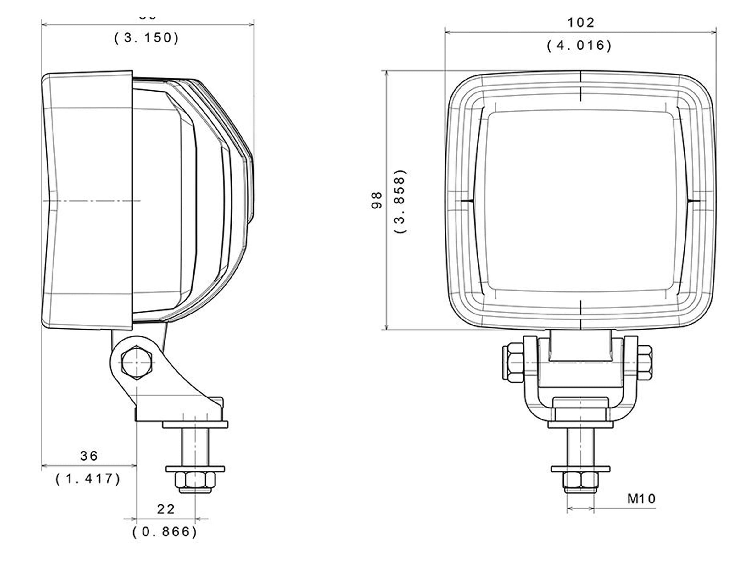 Arbetslampa ABL LED SHD 3000 long range *Ny - 2