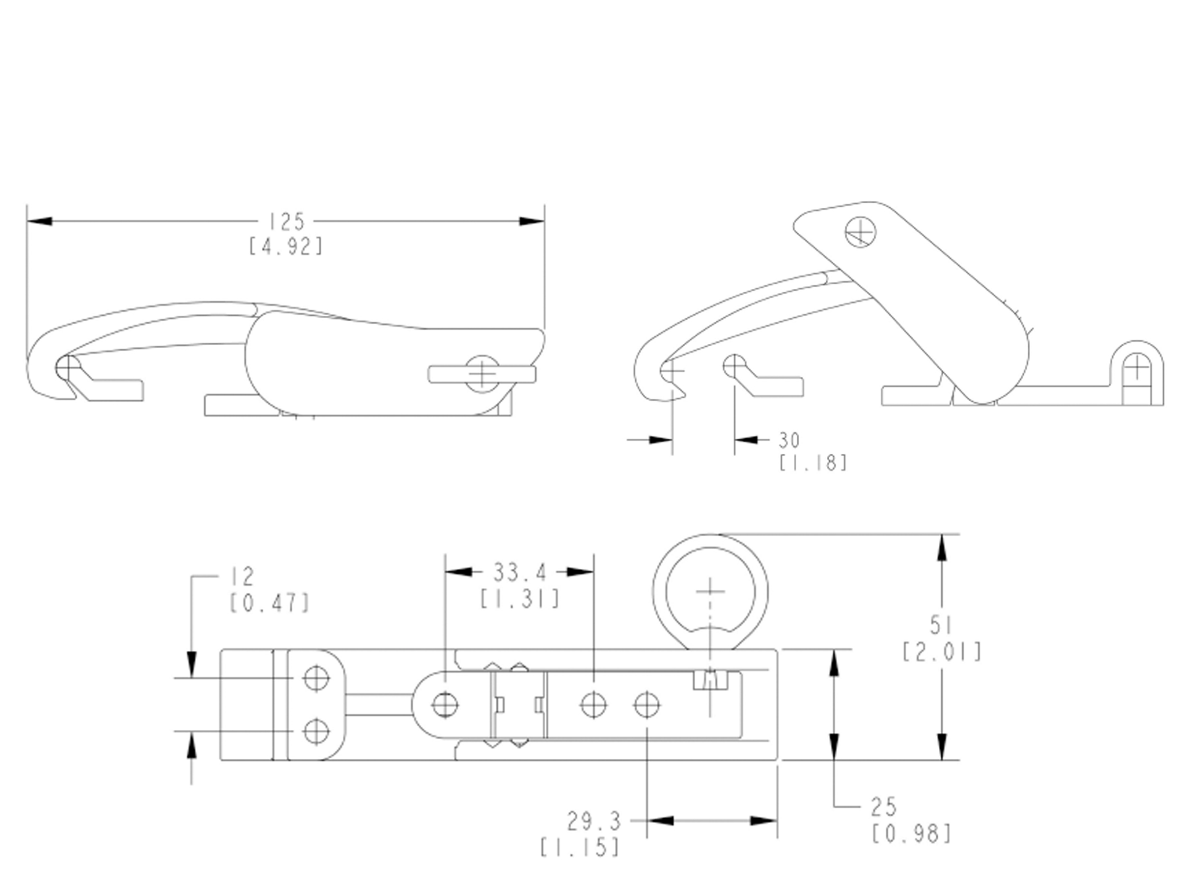 Excenterregel kompositkomplett med hake - 4
