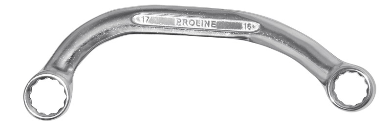 PROLINE TOOLS Böjd ringnyckel typ C 12-kant 8 x 10 mm, 19-21 mm, CrV, Proline (Nyckelstorlek (mm) : 19x21mm)