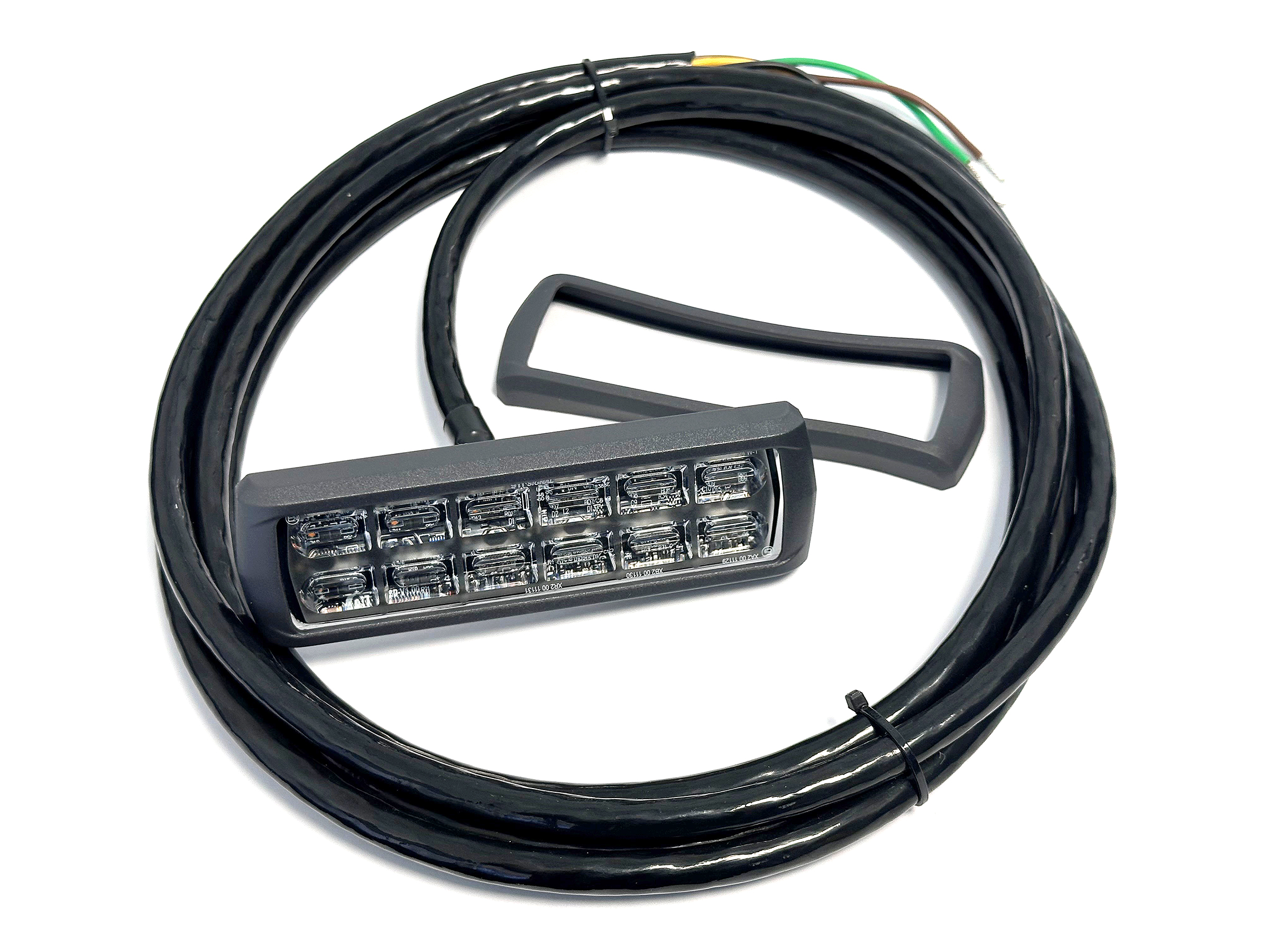 Dubbelradigt Blixtljus 130 mm Böjbart 3 m ADR kabel - 2