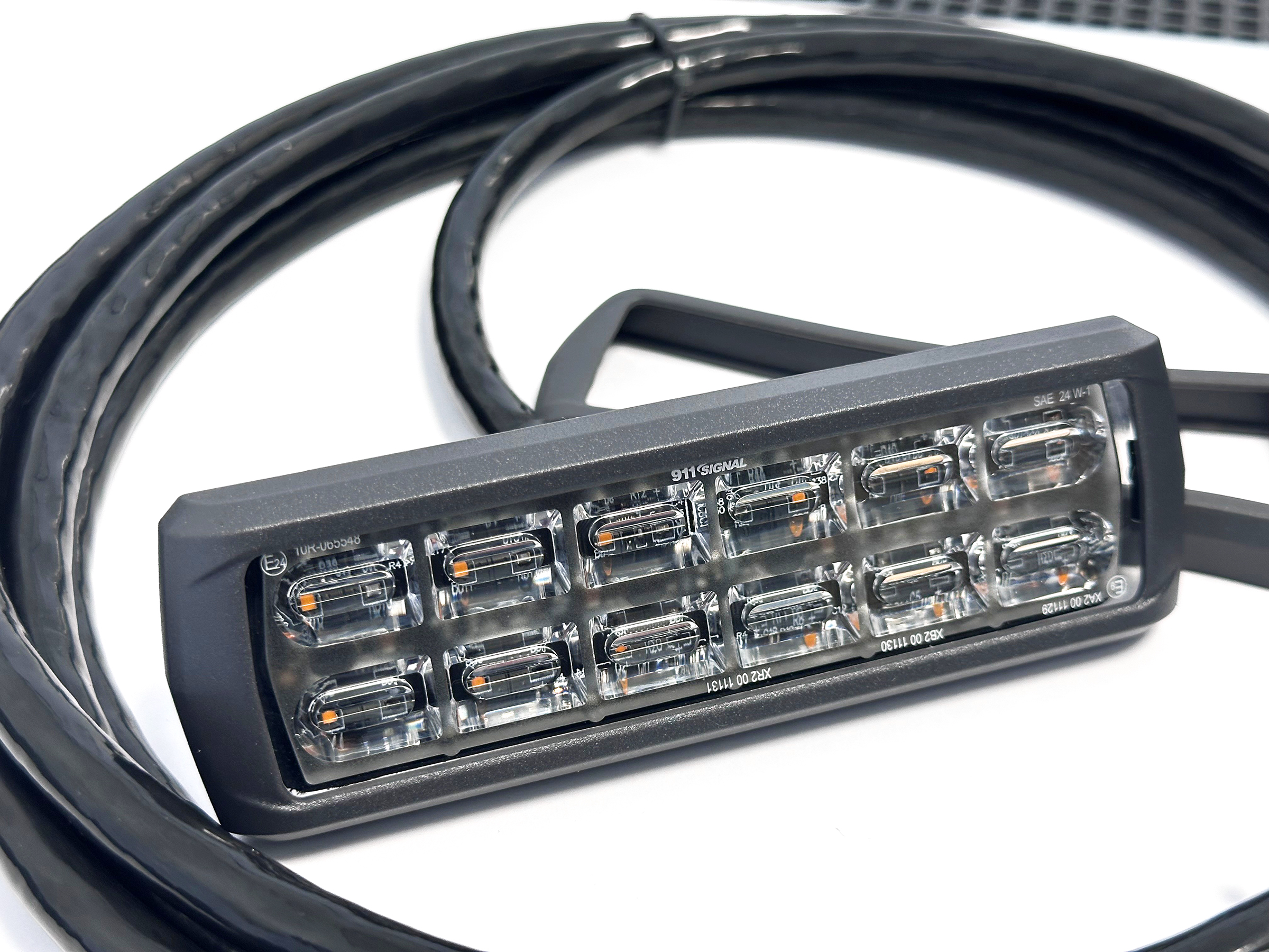 Dubbelradigt Blixtljus 130 mm Böjbart 3 m ADR kabel