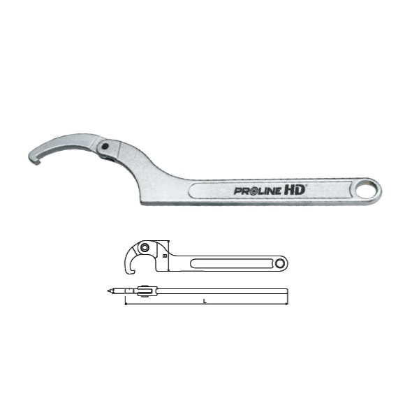 PROLINE TOOLS HD Ledad Haknyckel med Klo 15 x 35–120 x 180 mm, PROLINE HD (Nyckelstorlek (mm) : 35x50mm) - 2