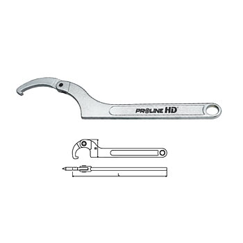 PROLINE TOOLS HD Ledad Haknyckel med Klo 15 x 35–120 x 180 mm, PROLINE HD (Nyckelstorlek (mm) : 50x80mm)
