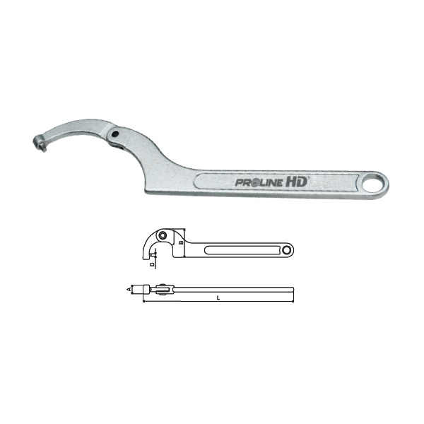 PROLINE TOOLS HD Ledad Haknyckel med Tapp 15 x 35–120 x 180 mm, Proline HD (Nyckelstorlek (mm) : 35x50mm) - 2